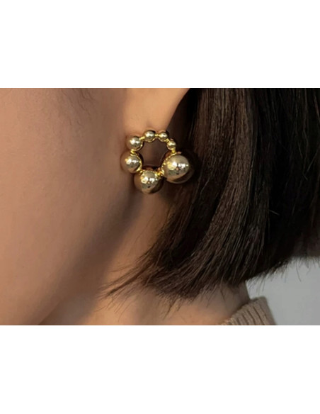 Kolczyki Złote KULKI KULE Lolita Accessories srebrny sztyft 925