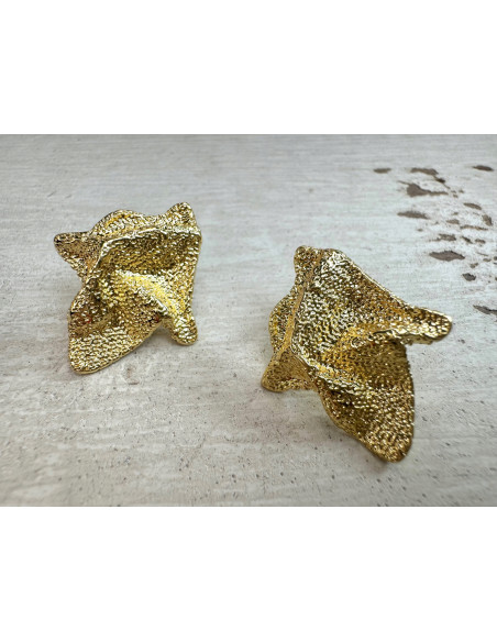 Kolczyki Złote GALERYJNE ROMBY Lolita Accessories srebrny sztyft 925