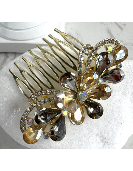 GRZEBIEŃ wsuwany do włosów wtykowy ozdobny KWIATKI Lolita Akcesoria