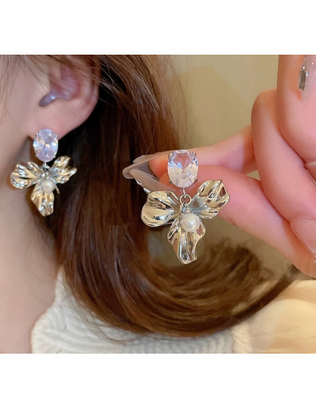 Kolczyki Kwiaty Kwiatki Lolita Accessories srebrny sztyft 925