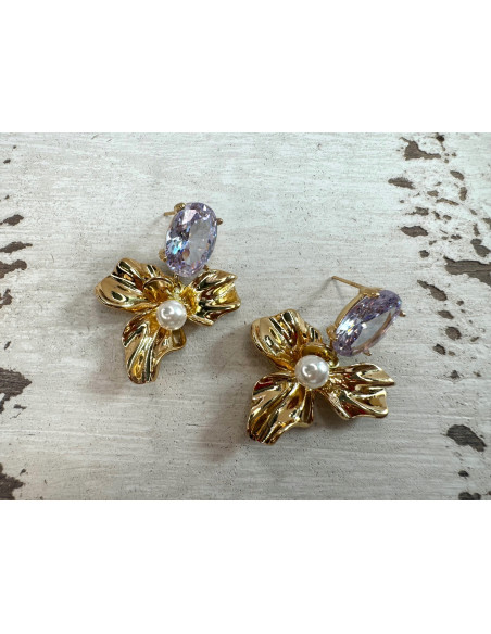 Kolczyki Kwiaty Kwiatki Lolita Accessories srebrny sztyft 925