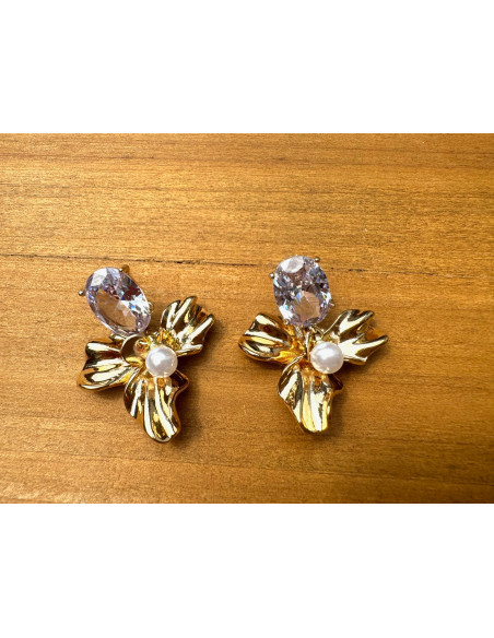 Kolczyki Kwiaty Kwiatki Lolita Accessories srebrny sztyft 925