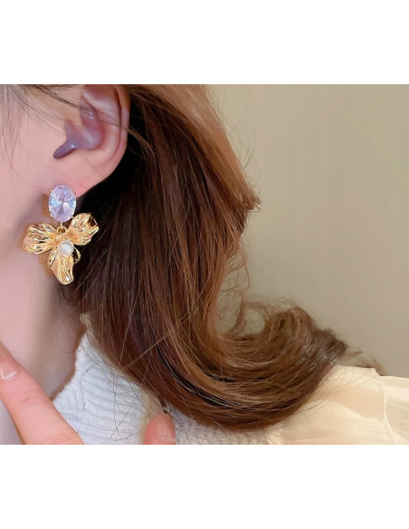 Kolczyki Kwiaty Kwiatki Lolita Accessories srebrny sztyft 925