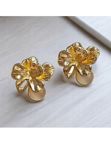 Kolczyki Pozłacane Kwiatuszki Kwiatki Lolita...