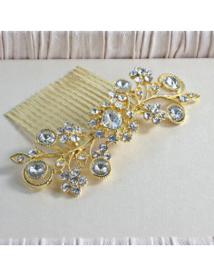 Grzebień wsuwany do włosów ozdobny diamenty Lolita... 2