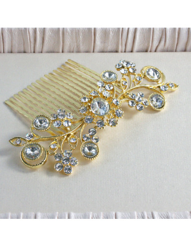 Grzebień wsuwany do włosów ozdobny diamenty...