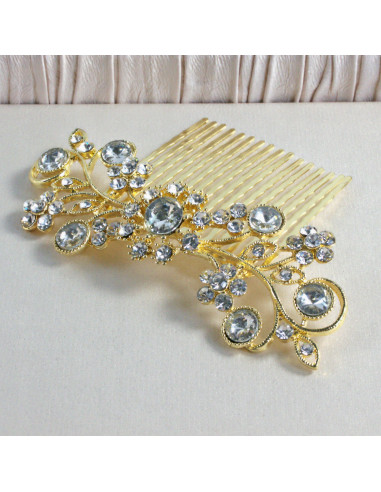 Grzebień wsuwany do włosów ozdobny diamenty...