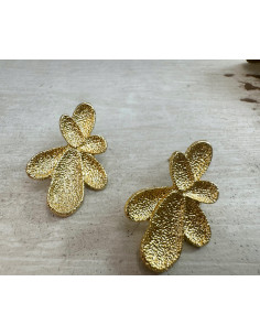 Kolczyki Złote "SZCZOTKOWANE" Kwiatki Lolita Accessories... 2