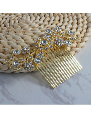 Grzebień wsuwany do włosów ozdobny diamenty...