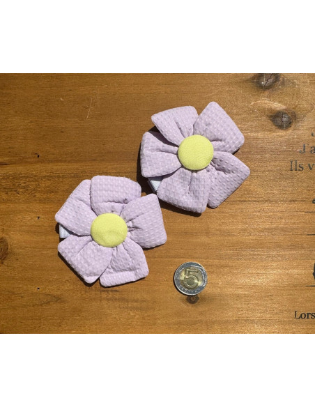 Zestaw 4 sztuki Gumki i spinki do włosów dla dziewczynki Kwiatki XXL SET