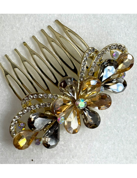 GRZEBIEŃ wsuwany do włosów wtykowy ozdobny KWIATKI Lolita Akcesoria