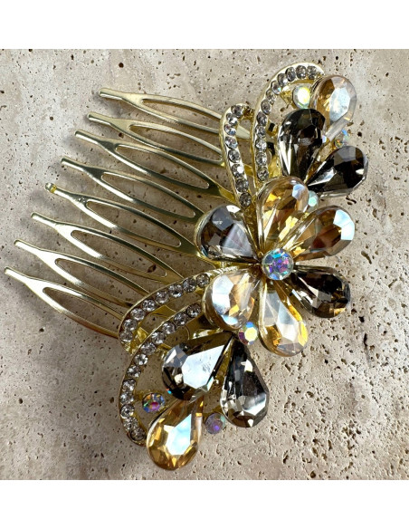 GRZEBIEŃ wsuwany do włosów wtykowy ozdobny KWIATKI Lolita Akcesoria