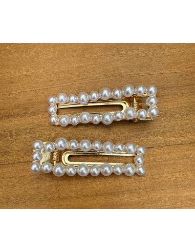 Spinki do włosów Z PEREŁKAMI PERŁY Lolita Accessories 2 sztuki Wieczorowe