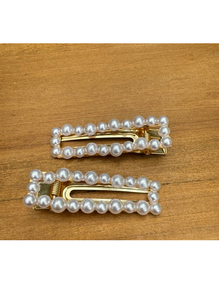 Spinki do włosów Z PEREŁKAMI PERŁY Lolita Accessories 2 sztuki Wieczorowe