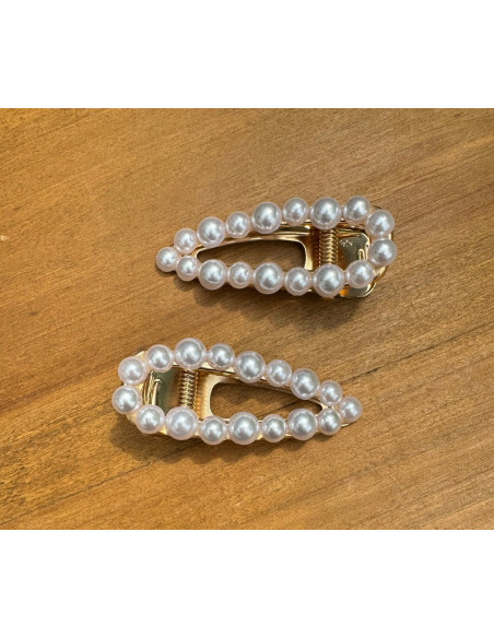 Spinki do włosów Z PEREŁKAMI PERŁY Lolita Accessories 2 sztuki Wieczorowe