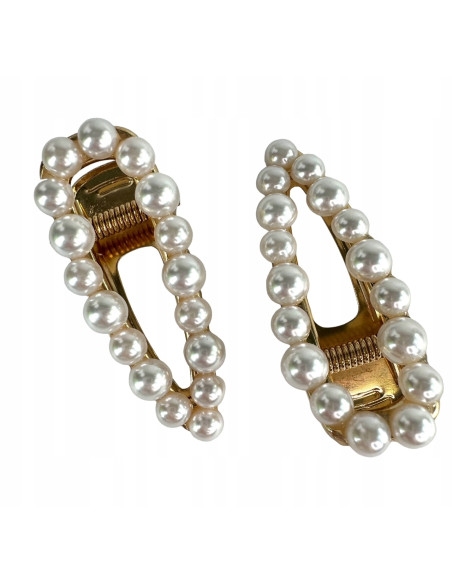 Spinki do włosów Z PEREŁKAMI PERŁY Lolita Accessories 2 sztuki Wieczorowe