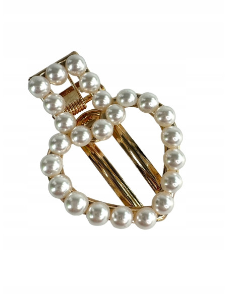 Spinki do włosów SERCE Z PEREŁKAMI Lolita Accessories 2 sztuki Wieczorowe