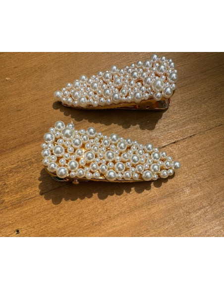 Spinki do włosów Z PEREŁKAMI Lolita Accessories 2 sztuki Wieczorowe