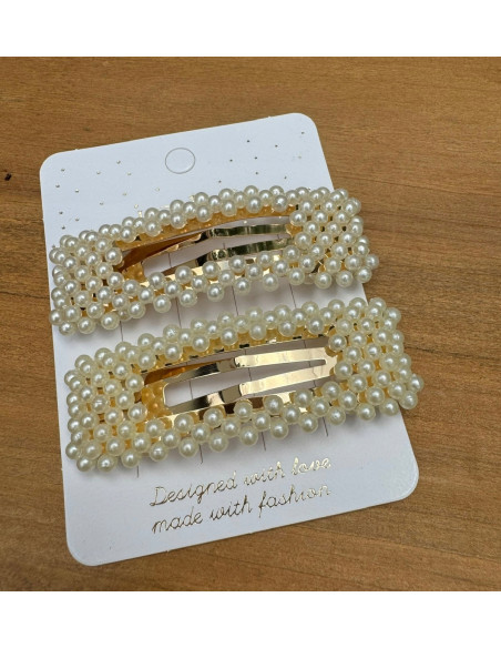 Spinki do włosów z perełkami Lolita Accessories 2 sztuki Wieczorowe