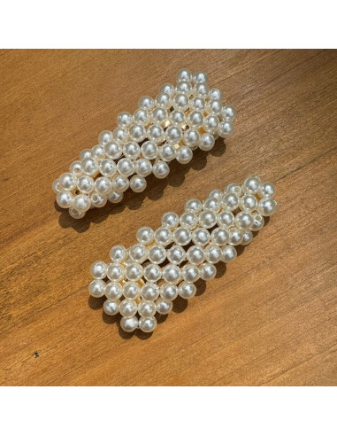 Spinki do włosów z perełkami Lolita Accessories 2 sztuki Wieczorowe