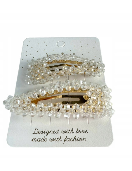 Spinki do włosów z kryształkami Lolita Accessories 2 sztuki Wieczorowe
