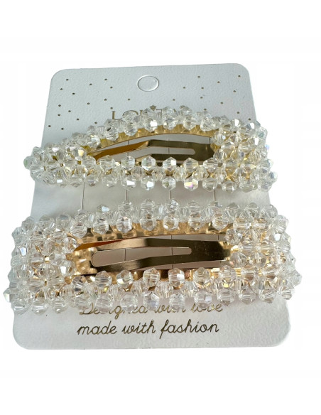 Spinki do włosów z kryształkami Lolita Accessories 2 sztuki Wieczorowe