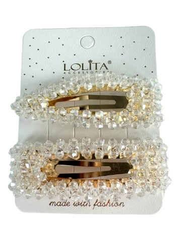 Spinki do włosów z kryształkami Lolita...