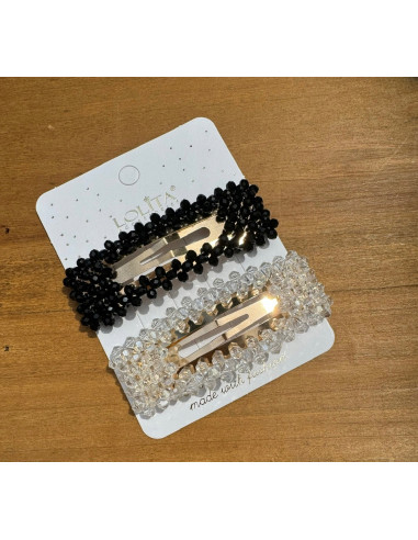 Spinki do włosów czarne / bezbarwne Lolita...