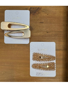 Spinki do włosów miodowe / złote Lolita Accessories 4...