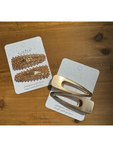 Spinki do włosów miodowe / złote Lolita...