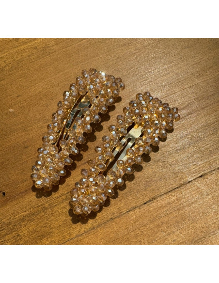 Spinki do włosów miodowe / złote Lolita Accessories 4 sztuki Wieczorowe