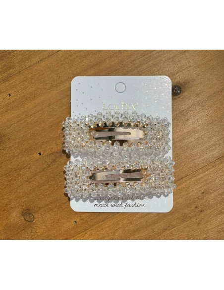 Spinki do włosów kryształki Lolita Accessories 2 sztuki Wieczorowe