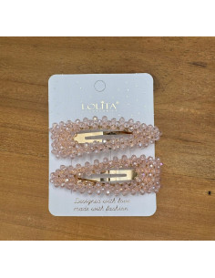 Spinki do włosów różowe kryształki Lolita Accessories 2... 2