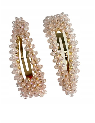 Spinki do włosów różowe kryształki Lolita...