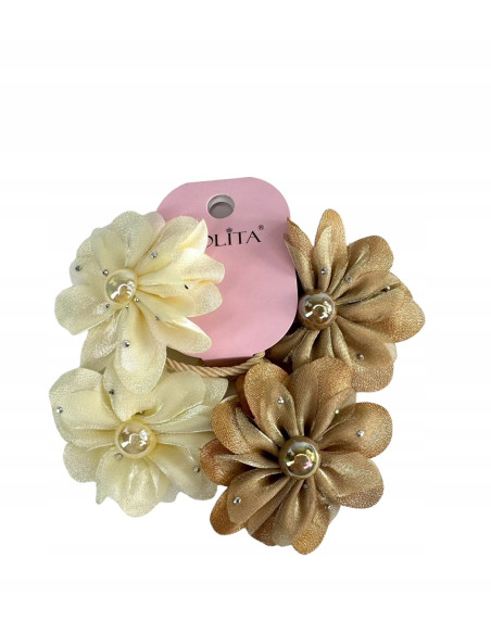 Gumki do włosów dla dziewczynki Kwiatki Lolita Acc. Zestaw 4 sztuki