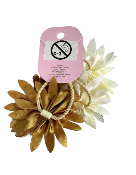 Gumki do włosów dla dziewczynki Kwiatki Lolita Acc. Zestaw 4 sztuki