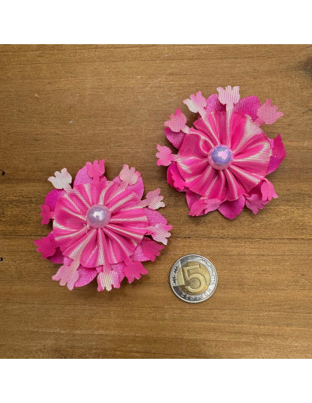 Spinki do włosów dla dziewczynki Kwiatki XL Lolita Acc. Zestaw 2 sztuki