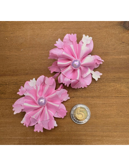 Spinki do włosów dla dziewczynki Kwiatki XL Lolita Acc. Zestaw 2 sztuki