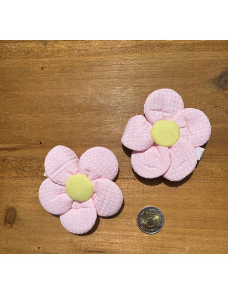 Zestaw 4 sztuki Gumki i spinki do włosów dla dziewczynki Kwiatki XXL SET