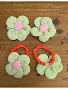 Zestaw 4 sztuki Gumki i spinki do włosów dla dziewczynki...