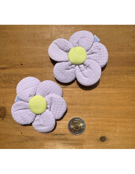 Zestaw 4 sztuki Gumki i spinki do włosów dla dziewczynki Kwiatki XXL SET