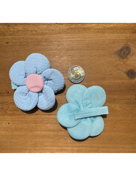 Zestaw 4 sztuki Gumki i spinki do włosów dla dziewczynki Kwiatki XXL SET