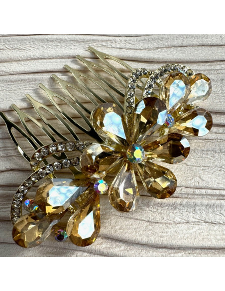 GRZEBIEŃ wsuwany do włosów wtykowy ozdobny KWIATKI Lolita Akcesoria