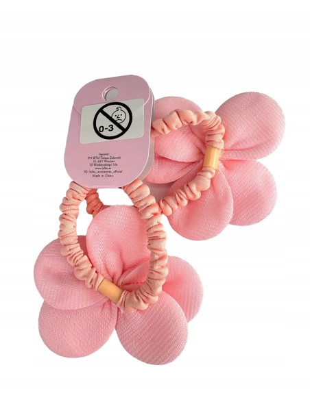 Gumki do włosów dla dziewczynki Kwiatki XXL Lolita Acc. Zestaw 2 sztuki