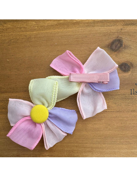 Spinki do włosów dla dziewczynki Kwiatki Wiatraczki 2 sztuki
