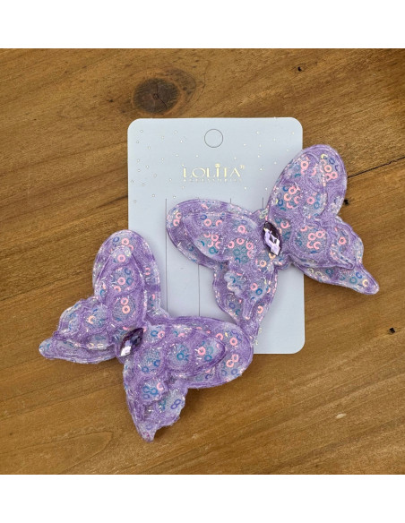 Spinki do włosów dla dziewczynki Motyle Lolita Acc. Zestaw 2 sztuki Motylki