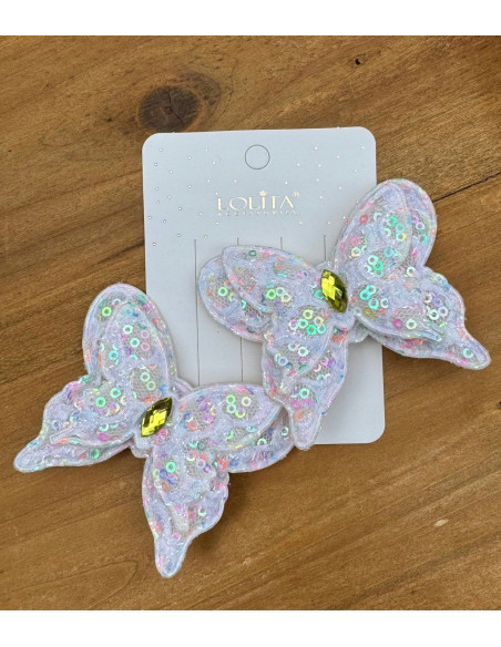 Spinki do włosów dla dziewczynki Motyle Lolita Acc. Zestaw 2 sztuki Motylki