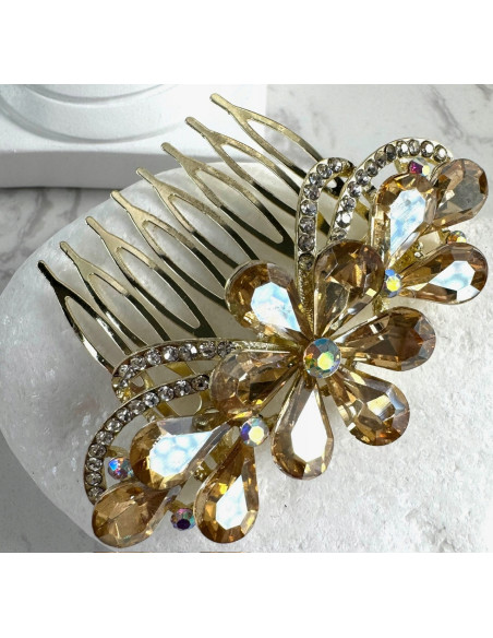 GRZEBIEŃ wsuwany do włosów wtykowy ozdobny KWIATKI Lolita Akcesoria