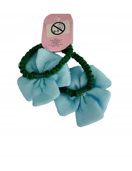 Zestaw 4 sztuki Gumki i spinki do włosów dla dziewczynki Kwiatki XXL SET