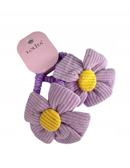 Gumki do włosów dla dziewczynki Kwiatki XXL Lolita Acc. Zestaw 2 sztuki